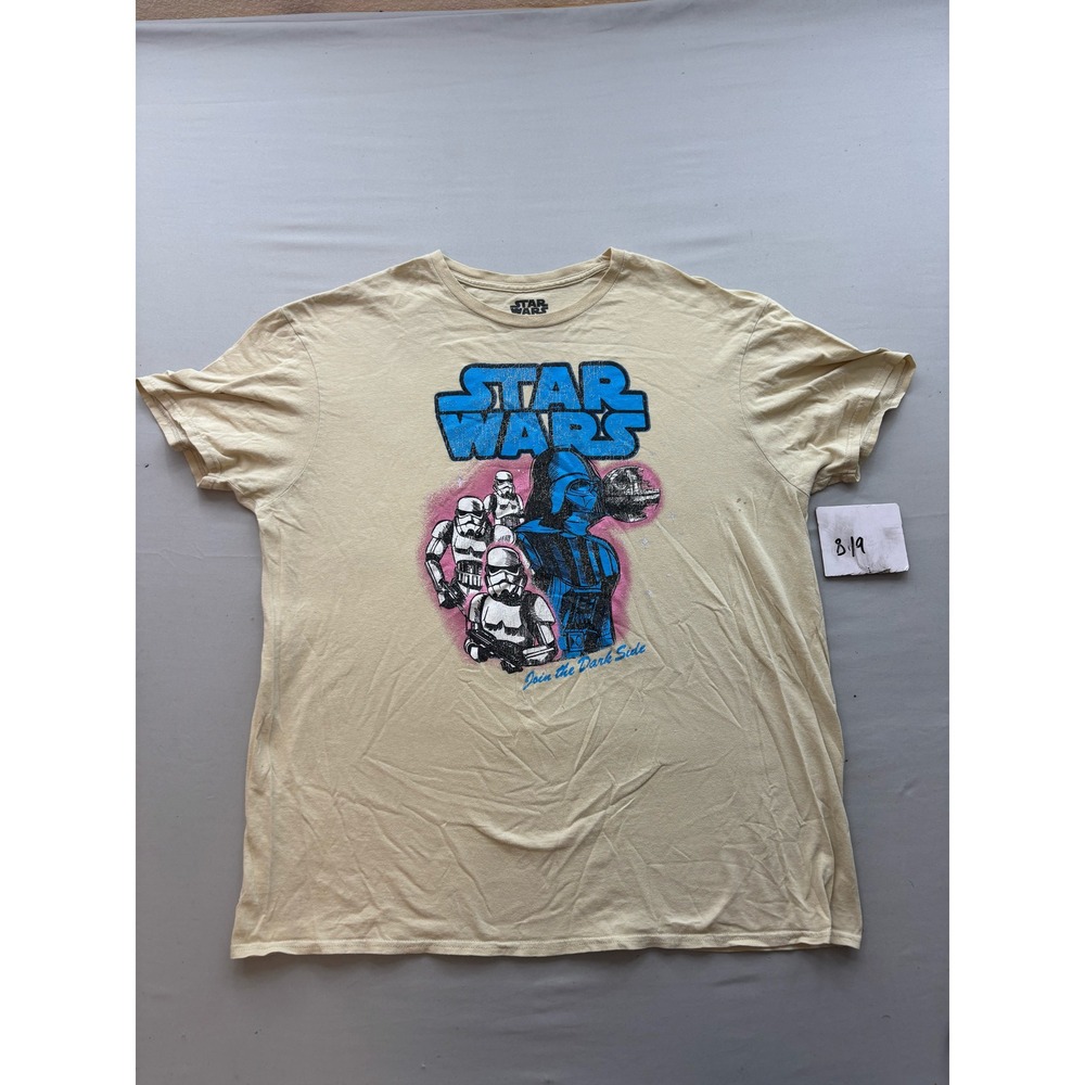 Star Wars Mad Engine Darth Vader Stormtrooper Graphic T-Shirt Tan Mens XL